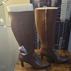 Ralph Lauren burnished calf boots